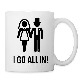 Je mise à fond ! (Mariage Marié Mariée / B) - Mug blanc - blanc - Droite