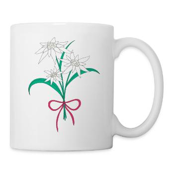 Die Alm grüßt - Tasse - Weiß - Rechts