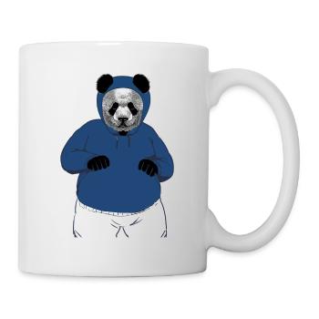 Cool Panda Bear Blue Hoodie Urban Streetwear Art - Tasse - Weiß - Rechts