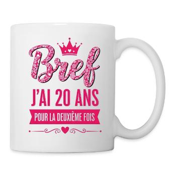40 Jahre Ehefrau Geschenk Jubiläum 40 Jahre Frau - Tasse - Weiß - Rechts