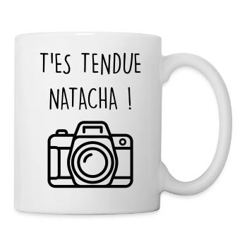 Dikkenek Appareil photo t'es tendue Natacha culte - Mug blanc - blanc - Droite