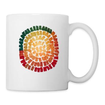 Farbspirale Pinselstrich - Tasse - Weiß - Rechts