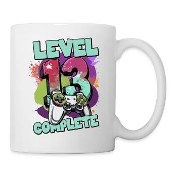 Level 13 Complete Gaming Splash Jahre alt - Tasse - Weiß - Rechts