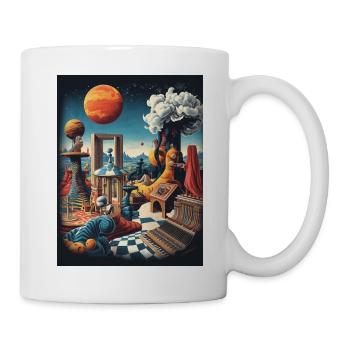 Paysage urbain surréaliste du Planétarium - Mug blanc - blanc - Droite