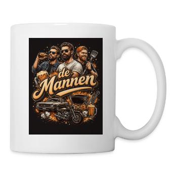 Das Herren-Barbecue und die Fahrräder - Tasse - Weiß - Rechts