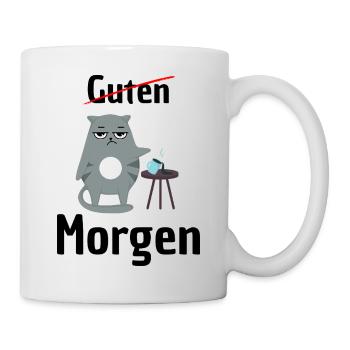 KEIN GUTEN MORGEN – MÜDE KATZE! KAFFEE, KEINE LUST - Tasse - Weiß - Rechts