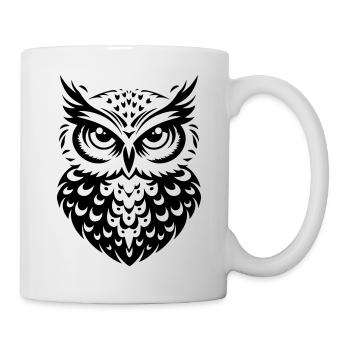 Hibou - Mug blanc - blanc - Droite