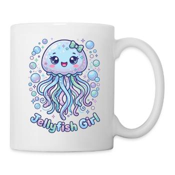 Kawaii Quallenmädchen ästhetische Frauen - Tasse - Weiß - Rechts