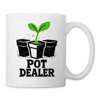 Humour Jardinier : Le Deal de Plantes - Mug blanc - blanc - Droite