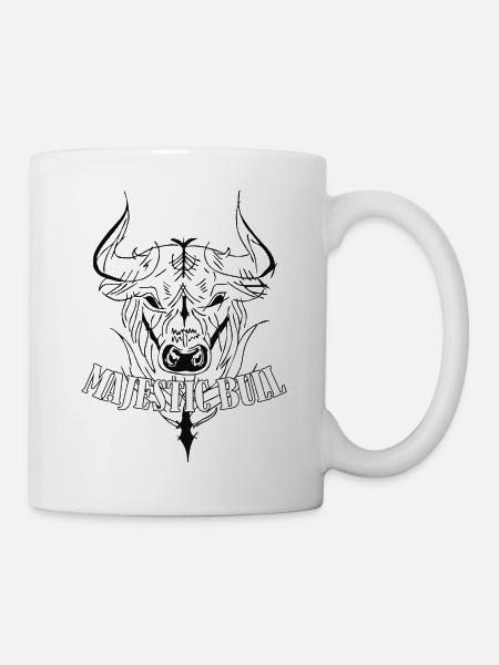 Taureau majestueux - Mug blanc - blanc
