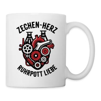 Zechen Herz, Ruhrpott Shirt, Hoodie, Bag, Mug - Mug - white - Right