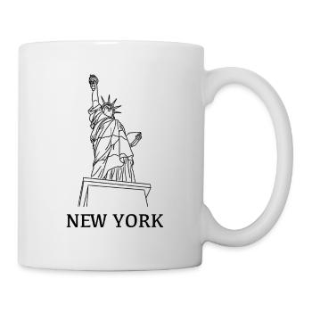 New_York_schwarz - Tasse - Weiß - Rechts