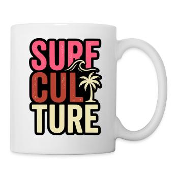 T-shirt de Surfer, sac, sweat à capuche, tasse, casquette - Mug blanc - blanc - Droite