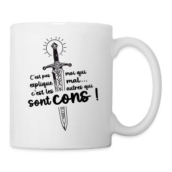 C’est pas moi ... c’est les autres qui sont cons ! - Mug blanc - blanc - Droite