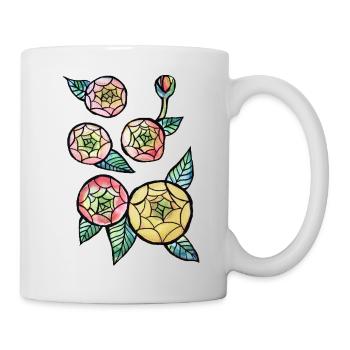 Buntglas-Bloom-Trio - Tasse - Weiß - Rechts