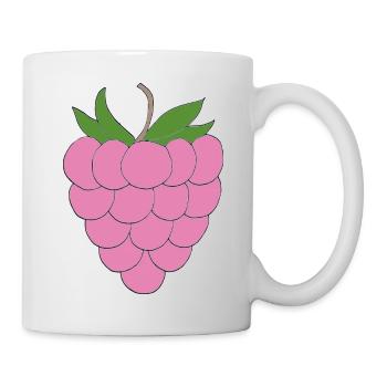 Pink Raspberry Illustration - Mug - white - Right