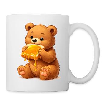 Sweet bear with honey bread - Mug - white - Right