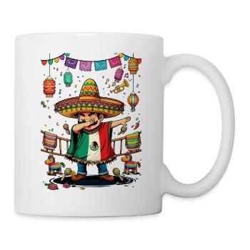 Fierté du Mexique & Maison Drapeau du Mexique - Mug blanc - blanc - Droite
