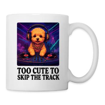 DJ Maltipoo : Trop mignon pour passer la piste - Neon Art - Mug blanc - blanc - Droite