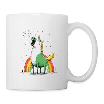 Licorne à la magie arc-en-ciel - Mug blanc - blanc - Droite