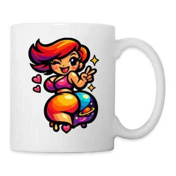 Femme danseuse de l’espace Kawaii - Mug blanc - blanc - Droite