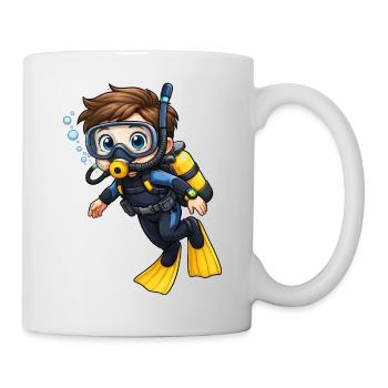 Motif de plongée en mer de Diver Kid - Mug blanc - blanc - Droite