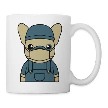 Frenchie Nurse Surgical Mask - Mug - white - Right