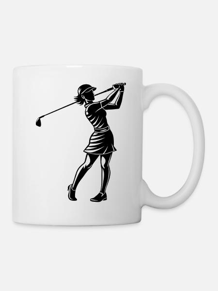Golferin - Tasse - Weiß