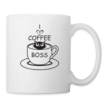 Chat de café - Mug blanc - blanc - Droite