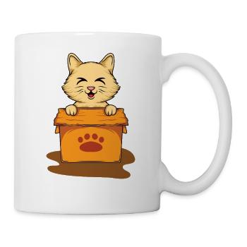 Cat Laugh Box - Mug - white - Right
