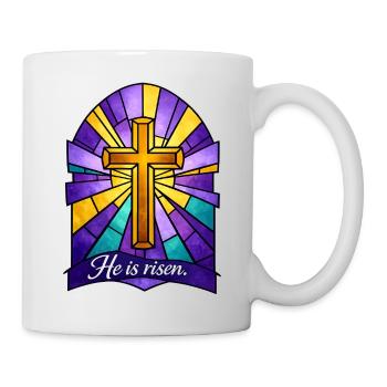 He is Risen Cross Easter - Mug - white - Right