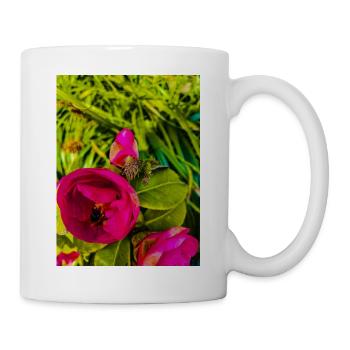 Pink Roses in Green Garden - Mug - white - Right