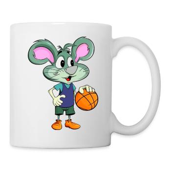 Basketball Maus - Tasse - Weiß - Rechts