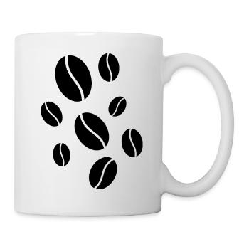 Chute des grains de café - Mug blanc - blanc - Droite