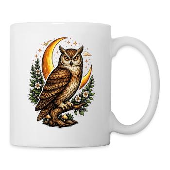 Owl Night Floral Moon - Mug - white - Right