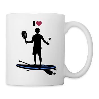Ich liebe Padel – Humor, Paddel und Sport - Tasse - Weiß - Rechts