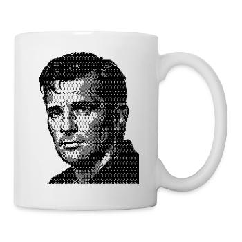 Jack Kerouac Halftone Portrait - Mug - white - Right