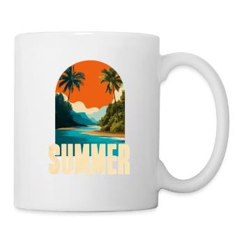 Tropischer Sommerstrand - Tasse - Weiß - Rechts