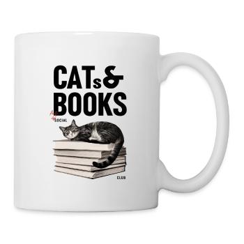 CHAT & LIVRES - Mug blanc - blanc - Droite