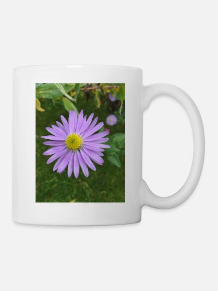Lila Blüte - Tasse - Weiß