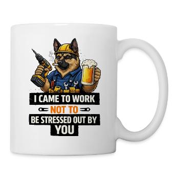 Hardworking Hound: I Came to Work - Mug - white - Right