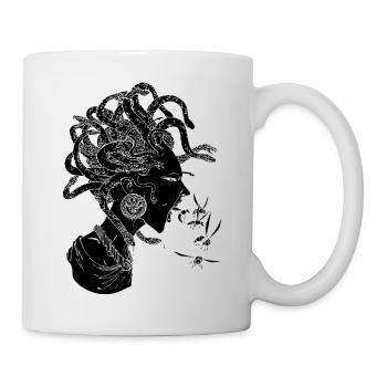 Schwarze Medusa - Tasse - Weiß - Rechts