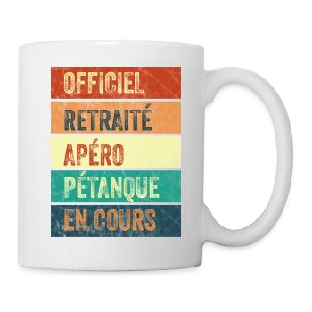 Retraite Apéro Pétanque - Mug blanc - blanc - Droite