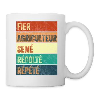 Agriculteur Fier - Mug blanc - blanc - Droite