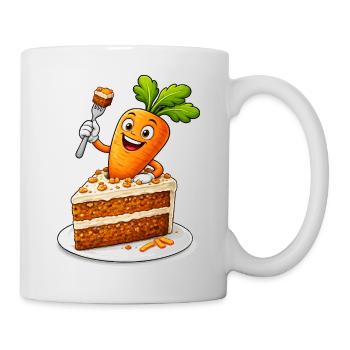 Dessin animé Drôle de Carotte dans le Gâteau - Mug blanc - blanc - Droite