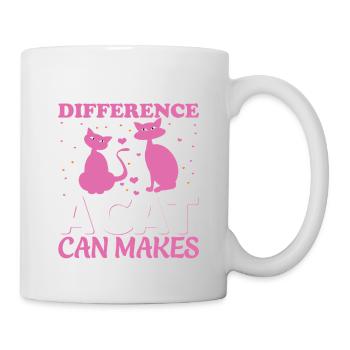 Quelle différence un chat peut faire - Mug blanc - blanc - Droite