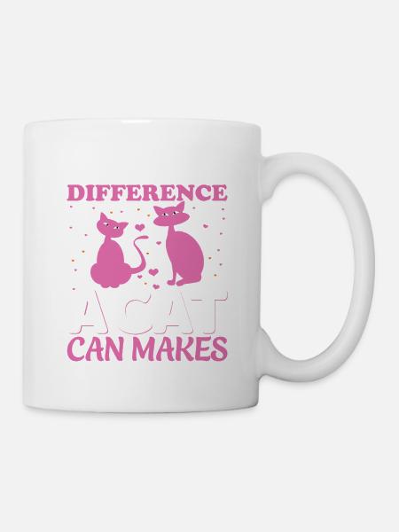 What a difference a cat could make - Mug - white