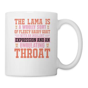 La variété laineuse lama - Mug blanc - blanc - Droite
