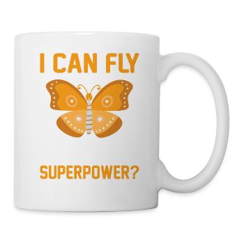 Superpuissance Papillon - Mug blanc - blanc - Droite