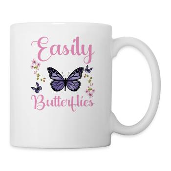 Easily Butterflies - Tasse - Weiß - Rechts
